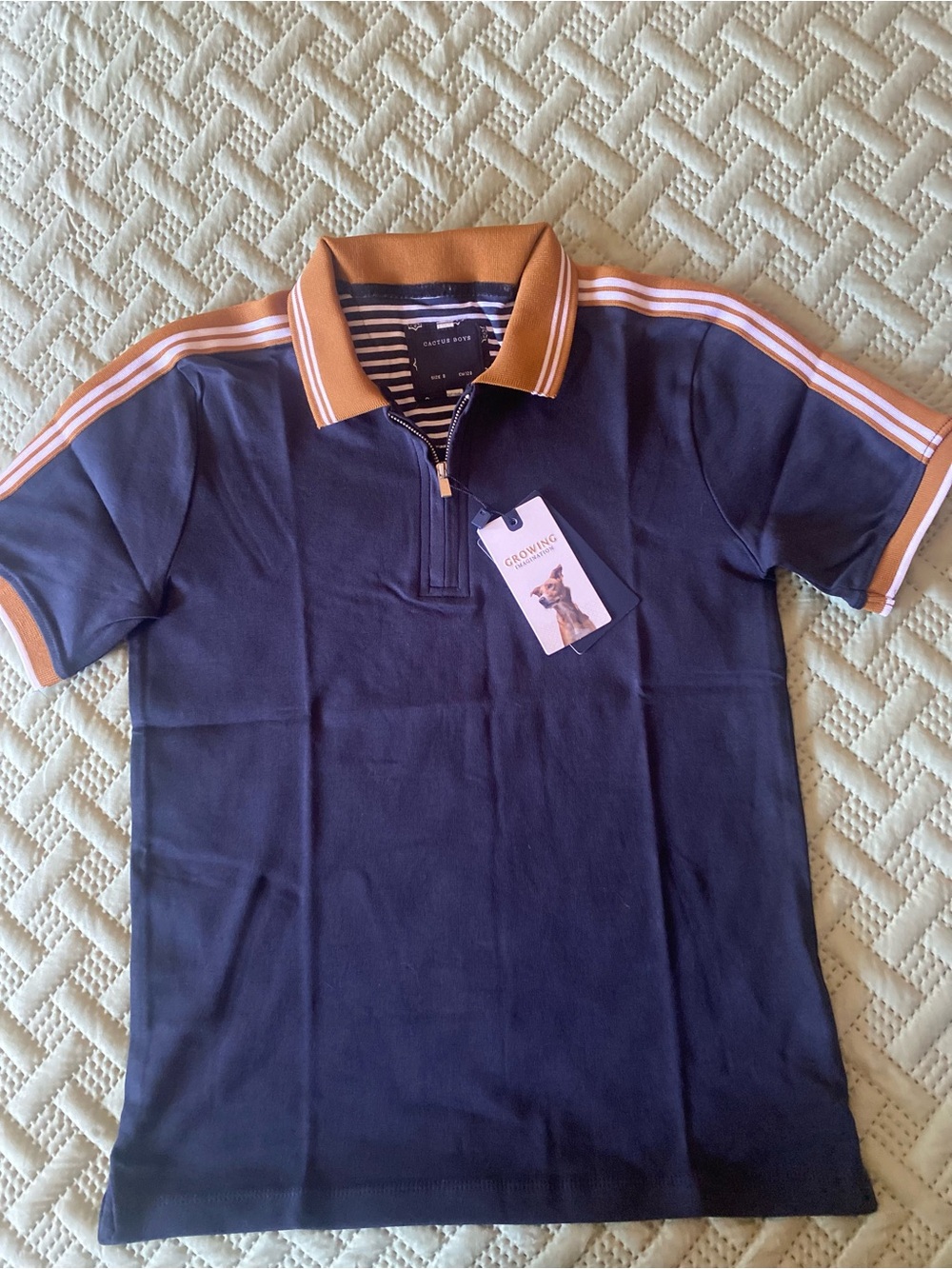 Cactus Boys Quarter-zip polo shirt.